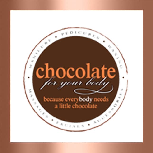 Chocolate-themed logo emphasizing daily indulgence.