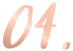 Stylish rose gold number 04 with a period.